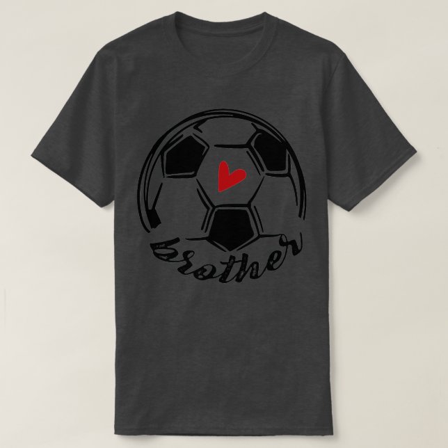 Soccer Brother Funny Soccer Fars dag T Shirt (Design framsida)