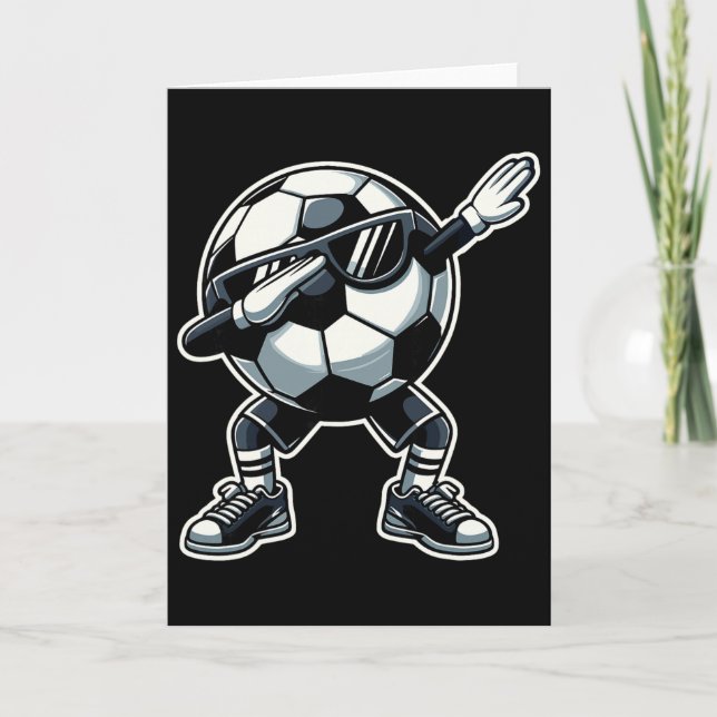 Soccer Byll Dabbing Funny Player Soccer _1  Kort (Framsida)