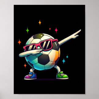 Soccer Byll Dabbing Sungles Soccer Player Kids Boy Poster