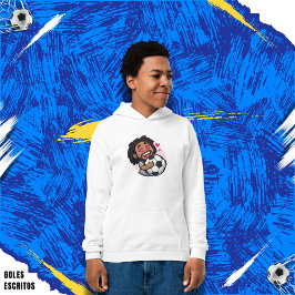Soccer cartoon brunette man face in love t shirt