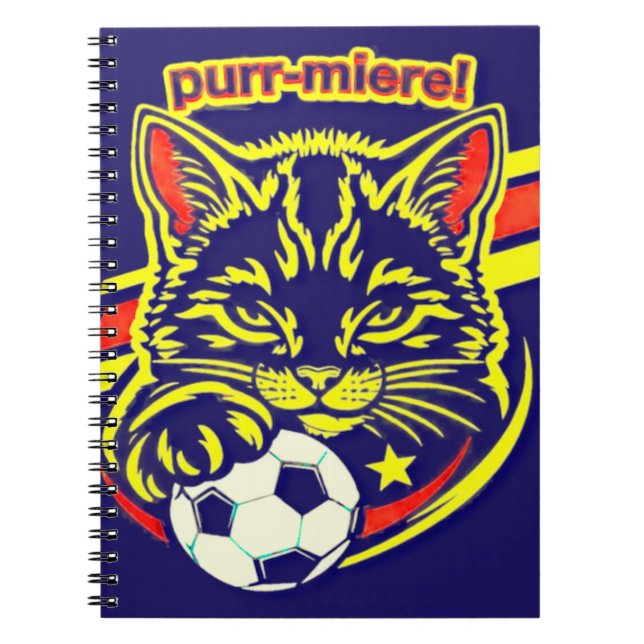 Soccer Cat-grafik Anteckningsbok (Framsidan)