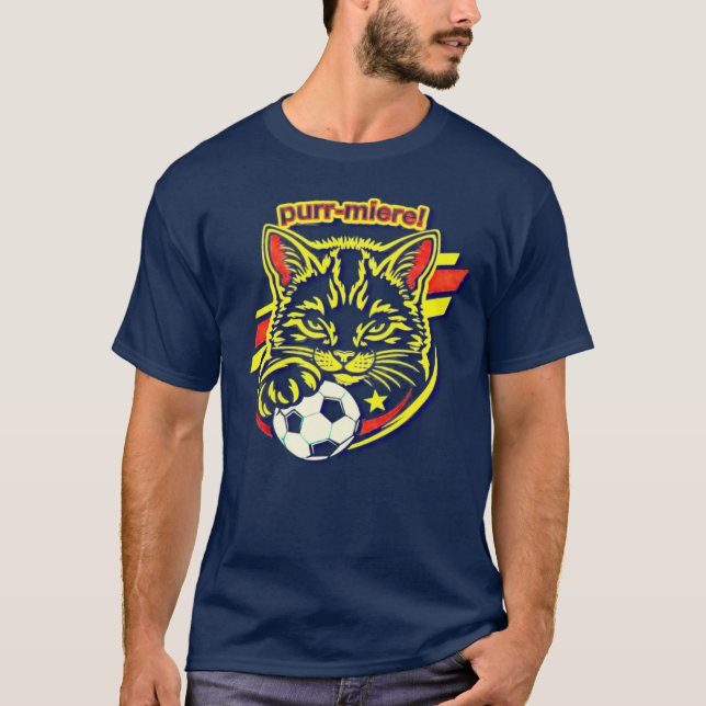 Soccer Cat-grafik T Shirt (Framsida)