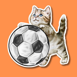 Soccer Cat Watersecure Klistermärken