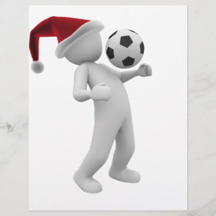 Soccer christmas brevhuvud