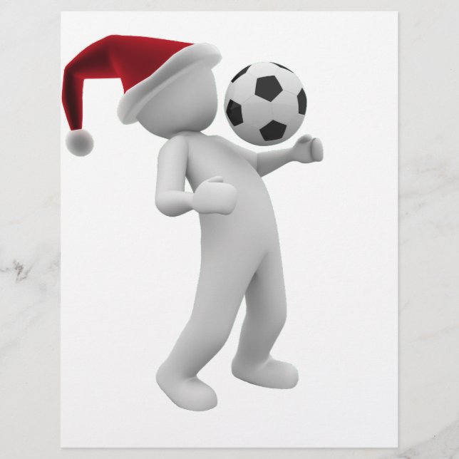 Soccer christmas brevhuvud (Framsida)