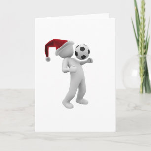 Soccer christmas helgkort
