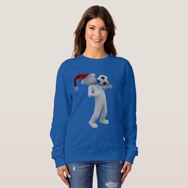 Soccer christmas livens sweatshirt tröja (Hel framsida)