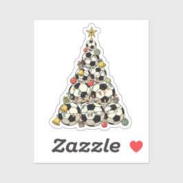 Soccer Christmas Tree Klistermärken