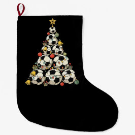 Soccer Christmas Tree Stor Julstrumpa