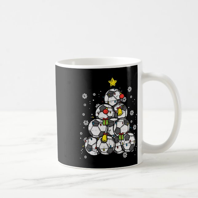 Soccer Christmas Tree Xmas Player Boys Girls Men W Kaffemugg (Höger)