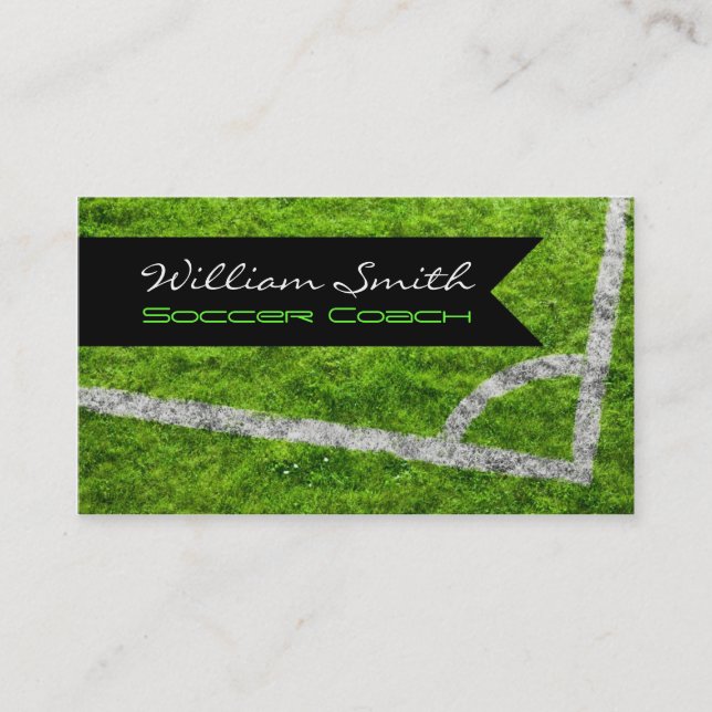 Soccer coach business card visitkort (Framsida)