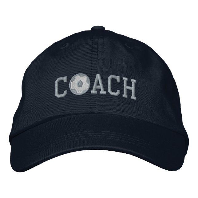 Soccer Coach Cap Broderad Keps (Framsida)