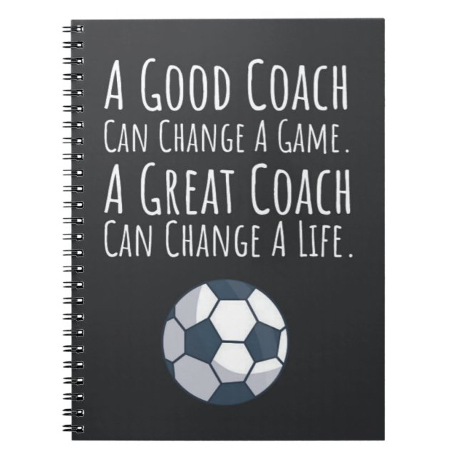 Soccer Coach Gift Ideas Tack Sports Player Anteckningsbok (Framsidan)