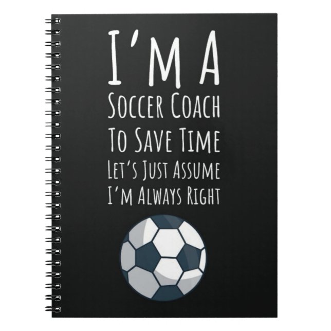 Soccer Coach Gifts Sports Tack Coach Keepsak Anteckningsbok (Framsidan)