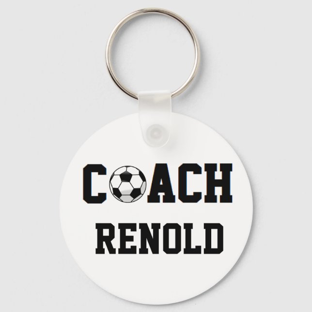 Soccer Coach Personalized Nyckelring (Framsida)