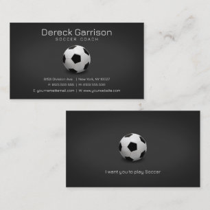 Soccer Coach Professionell Sports Visitkort