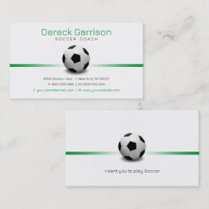 Soccer Coach Professionell Sports Visitkort
