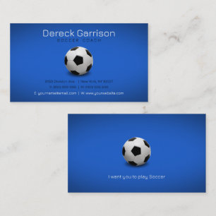 Soccer Coach   Professionell Sports Visitkort