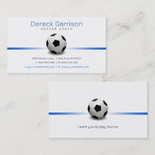 Soccer Coach Professionell Sports Visitkort