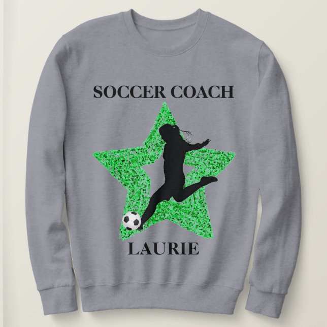 Soccer Coach Sweatshirt T Shirt (Design framsida)