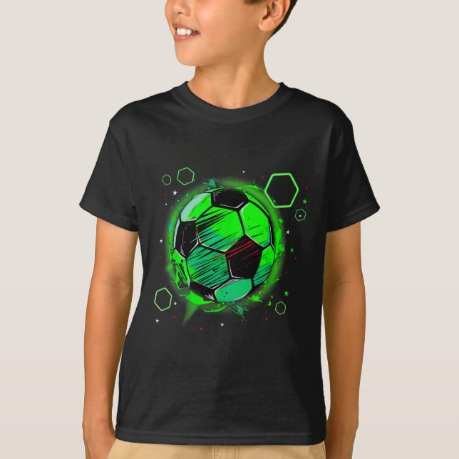 Soccer Colorful Soccer Ll  T Shirt (Framsida)