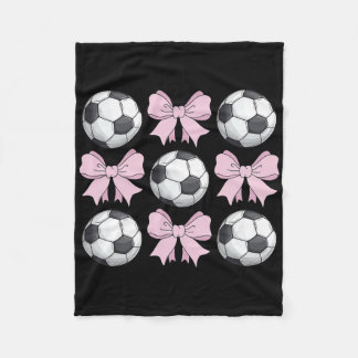Soccer Coquette Bow Cute Soccer Graphic For Girls  Fleecefilt