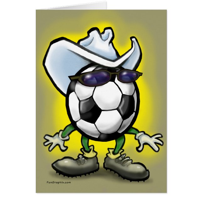Soccer Cowboy Hälsningskort (Framsidan)
