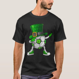 Soccer Dabbing Leprechaun Hat Shamrock St Patricks T Shirt