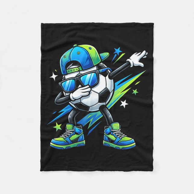 Soccer Dabbing Srts Cool Boys Girls Game Day Srt  Fleecefilt (Framsidan)