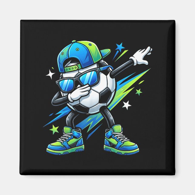 Soccer Dabbing Srts Cool Boys Girls Game Day Srt  Magnet (Framsidan)