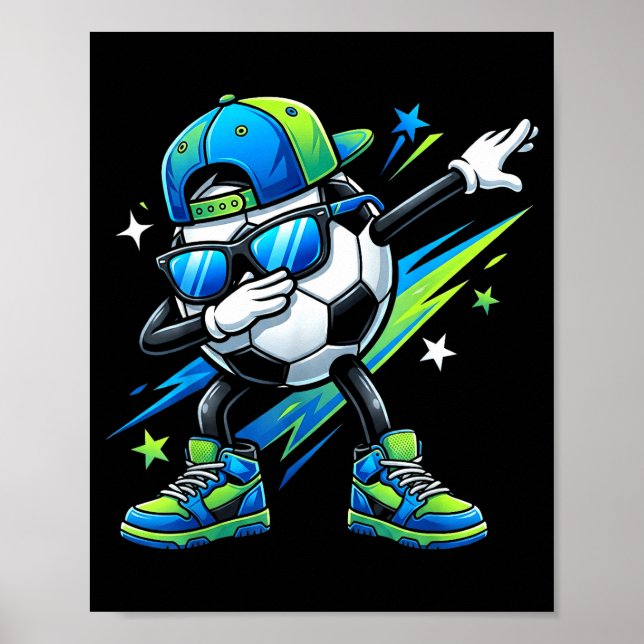 Soccer Dabbing Srts Cool Boys Girls Game Day Srt  Poster (Framsidan)