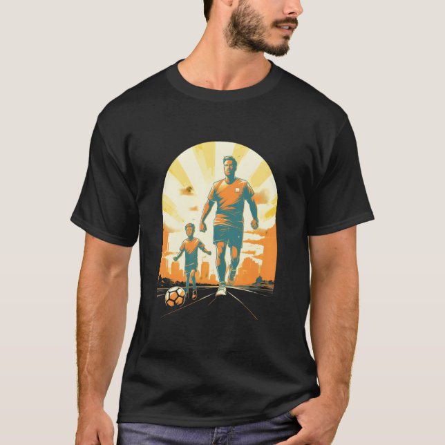 Soccer Dad Father Son Soccer Player Football Sport T Shirt (Framsida)