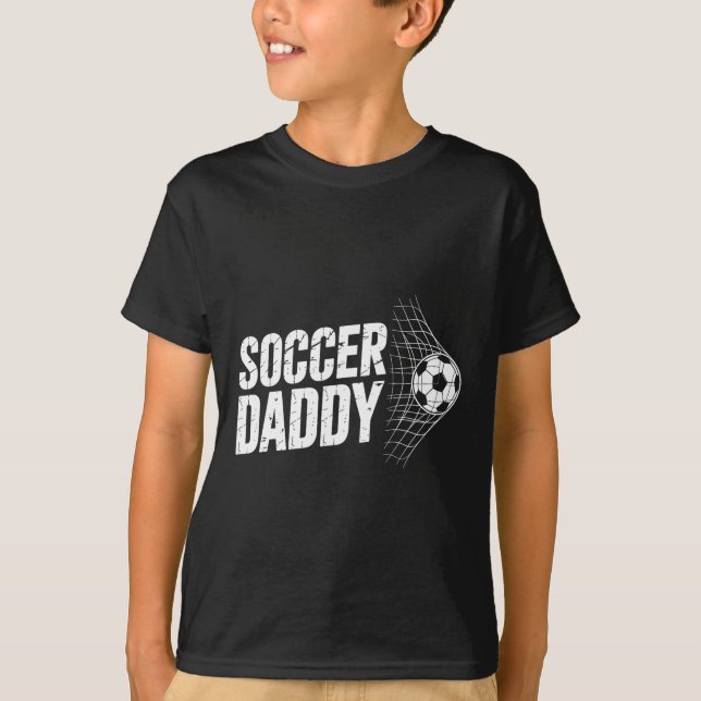 Soccer Daddy Byll And Net Sport Fathers Footbyll G T Shirt (Framsida)