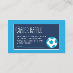 Soccer Diaper Raffle Biljett Tilläggskort