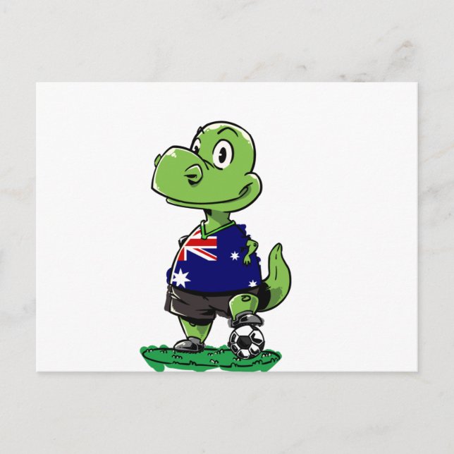 Soccer Dinosaur Player - Australien Vykort (Framsida)