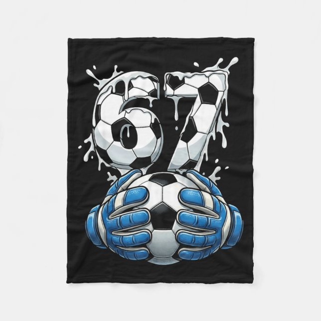 Soccer Drip Number 67 Boys Soccer Goalkeeper 67  Fleecefilt (Framsidan)