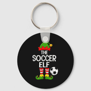Soccer Elf Julafton Matching Family Elf Squad Chri Nyckelring