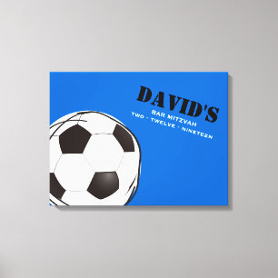 SOCCER FÄRGAD Pub Bat mitzvah inloggningsnämnd för Canvastryck