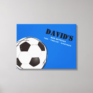 SOCCER FÄRGAD Pub Bat mitzvah inloggningsnämnd för Canvastryck