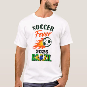SOCCER Fever 2026 Brasiliens Begränsada utgåva av  T Shirt