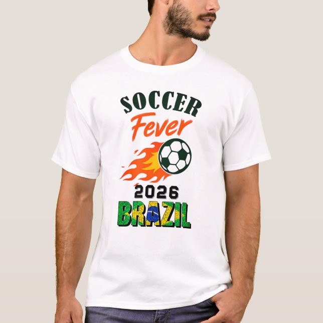 SOCCER Fever 2026 Brasiliens Begränsada utgåva av  T Shirt (Framsida)