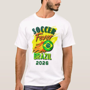 SOCCER Fever 2026 Brasiliens Begränsada utgåva av  T Shirt