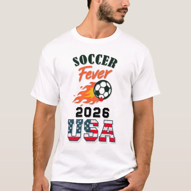 SOCCER Fever 2026 USA Fläkt Gear Begränsad Edition T Shirt (Framsida)