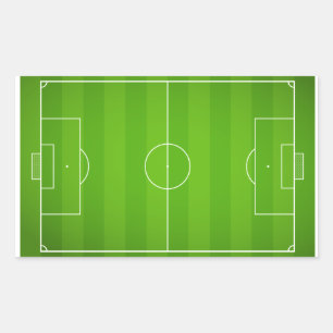 Soccer field Football Rektangulärt Klistermärke