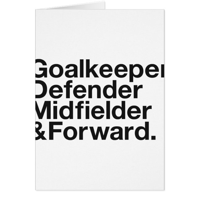 SOCCER Fläkt Hälsningskort (Framsidan)