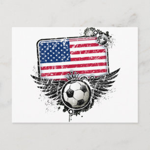 Soccer fläkt USA Vykort