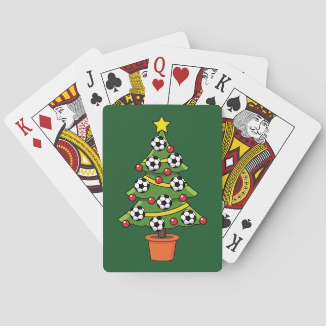 Soccer Football Christmas Tree Casinokort (Baksidan)