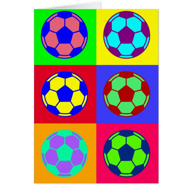 Soccer/fotbollkonst Hälsningskort (Framsidan)