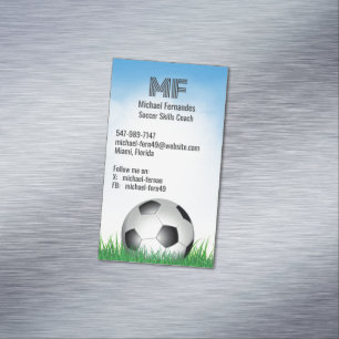 Soccer Futball Coach Magnetiska Visitkort