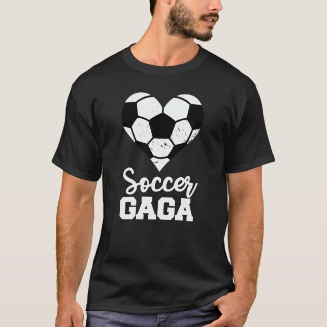 Soccer Gaga Soccer Heart Grandma Gaga T Shirt (Framsida)
